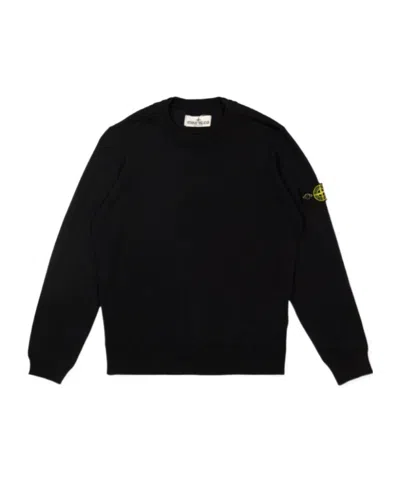 Stone Island Compass-badge Wool Jumper In Blue
