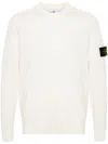 Stone Island Wool Blend Sweatshirt With Iconic Logo Patch And Timeless Design In Nude