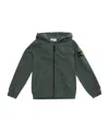 Stone Island Compass-badge Zip-up Hoodie In Green