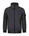 Stone Island Gray Windbreaker For Boy With Compass In Gray