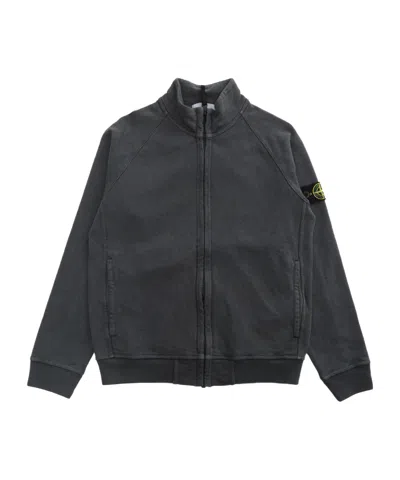 STONE ISLAND STONE ISLAND JUNIOR COMPASS-BADGE HIGH NECK SWEATSHIRT