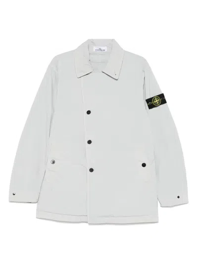 Stone Island Compass-badget Jacket In Blue
