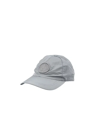 Stone Island Compass Baseball Cap In Gray