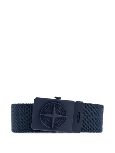 Stone Island Kids' Compass Belt In Blue