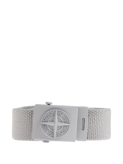 Stone Island Kids' Compass Belt In Gray