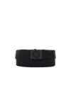 Stone Island Compass-buckle Belt In Black