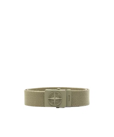 Stone Island Compass Buckle Belt In Gray