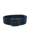 Stone Island Logo-buckle Belt In Blue