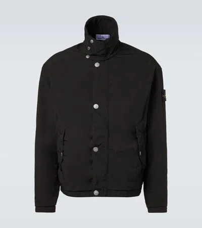 Stone Island Compass Canvas Field Jacket In Black