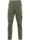 Stone Island Compass Cargo Trousers In Green