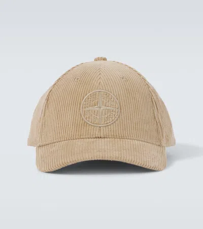 Stone Island 9100996 Cotton Micro-corduroy In Desert