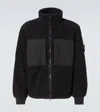 Stone Island Teddy-effect Jacket In Black