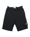 Stone Island Compass Cotton Cargo Shorts In Blue