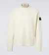 Stone Island Compass Cotton Fleece Sweatshirt In White