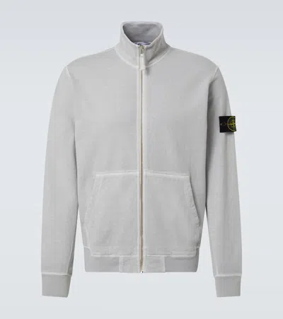 Stone Island Compass Cotton Jacket In Grey