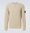 Stone Island Regular-fit Crewneck Sweatshirt With Side Inlays In Neutral
