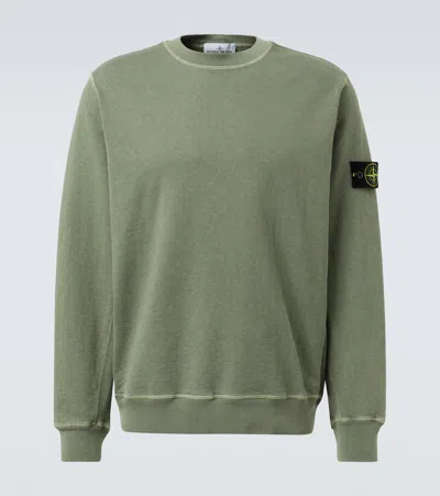 STONE ISLAND COMPASS COTTON JERSEY SWEATSHIRT