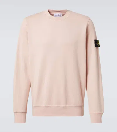 Stone Island Sweatshirt Compass Aus Baumwoll-jersey In Pink