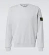 Stone Island Compass-motif Jersey-fleece Sweatshirt In White