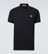 Stone Island Mens Black Brand-patch Regular-fit Stretch-cotton Polo Shirt Xl In Black