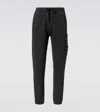 Stone Island Logo Print Sweatpants In Grau
