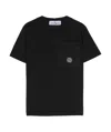 Stone Island Compass Cotton T-shirt In Black