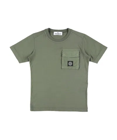 Stone Island Compass Cotton T-shirt In Green