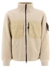 Stone Island "compass" Fleece Jacket In Neutral