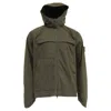 Stone Island Compass Hooded Jacket In Green Polyamide In Green