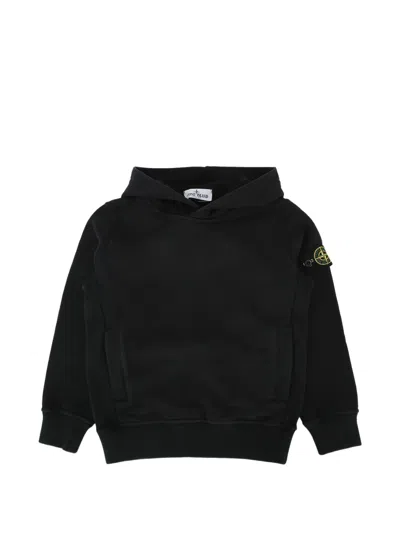 Stone Island Compass Hoodie In Black