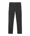 Stone Island Compass Label Regular Fit Trousers In Black