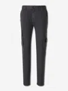 Stone Island Compass Label Trousers In Gray
