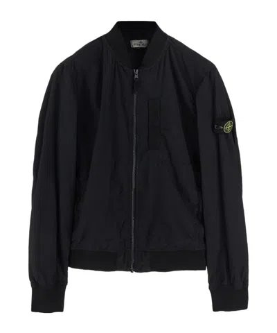 Stone Island Compass Lightweight Bomber Jacket In Black