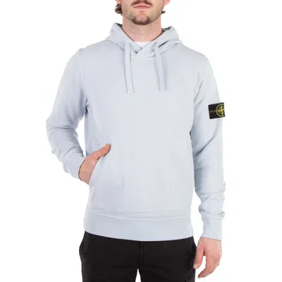 Stone Island Compass Logo Badge Hoodie In Blue
