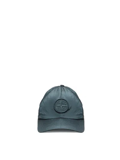 Stone Island Compass Logo Cap In Blue