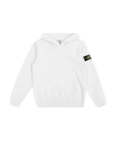 Stone Island Compass-logo Cotton Hoodie In Gray