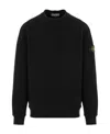 Stone Island Ribbed Crewneck Sweater With Long Sleeves In Black