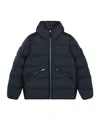 Stone Island Compass-logo Hooded Jacket In Blue