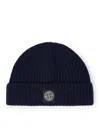 Stone Island Compass Logo Patch Cap In Blue