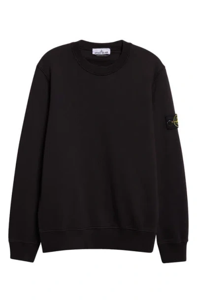 STONE ISLAND STONE ISLAND COMPASS LOGO PATCH COTTON CREWNECK SWEATSHIRT