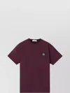 Stone Island Slim-fit Short-sleeve T-shirt With Compass Patch In Purple