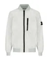 Stone Island Compass-logo Patch Jacket In Gray