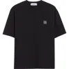 Stone Island Compass Patch Cotton Jersey T-shirt Clothing In Black