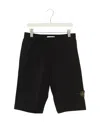 Stone Island Compass Logo-patch Shorts In Black
