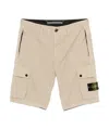Stone Island Compass Logo Shorts In Nude