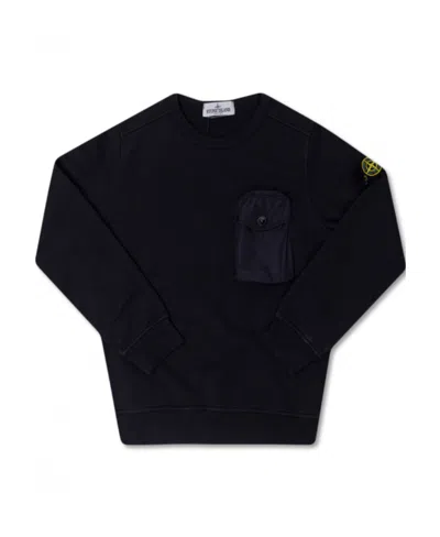 Stone Island Compass-logo Sweatshirt In Black