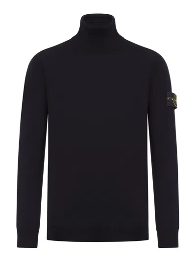 STONE ISLAND COMPASS LOGO TURTLENECK SWEATER
