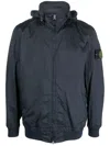 Stone Island Compass-logo Zip-up Windbreaker In Blau