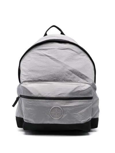 Stone Island Rucksack Mit Kompass-motiv In Schwarz