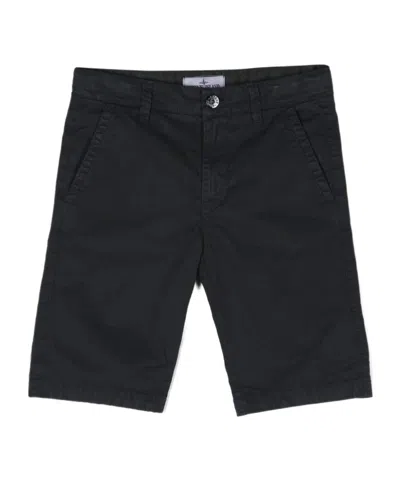Stone Island Compass-motif Bermuda Shorts In Blue